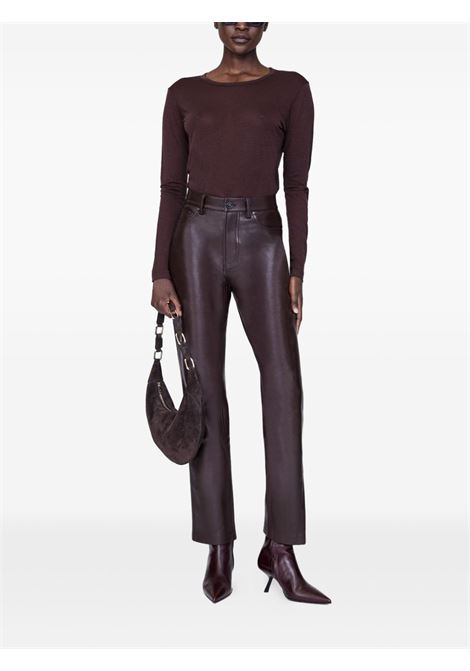 maglia sylvie l/s donna marrone scuro ANINE BING | A-08-11501BWN34